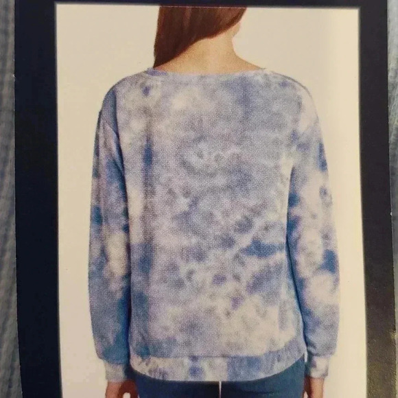 SPLENDID WAFFLE TIE DYE SWEATSHIRT SIZE L - Picture 5 of 6